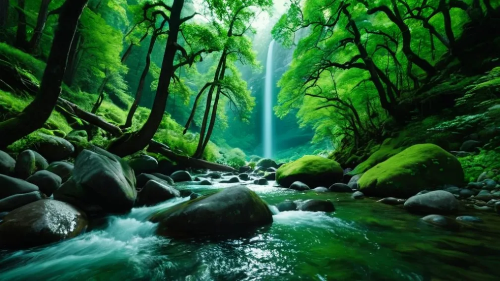 Загадкове сяйво: струмок у Баварії раптово забарвився у неоново-зелений колір