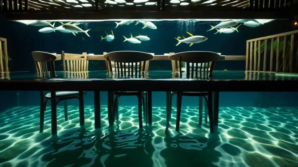 Затоплений ресторан у Таїланді: гості вечеряють серед риб