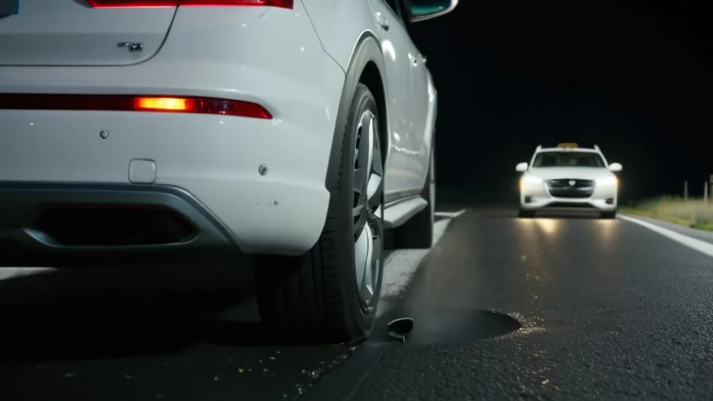 У Німеччині невідомий проколов шини автомобіля дорожньої служби під час вимірювання швидкості