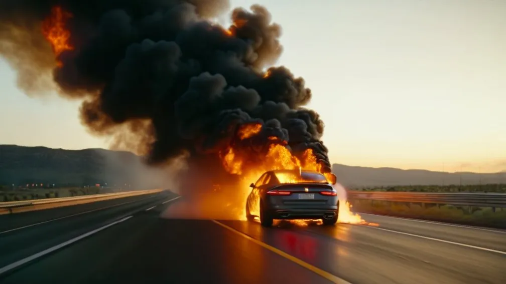 Страшна пожежа в Техасі: Людина опинилася в пастці палаючого автомобіля