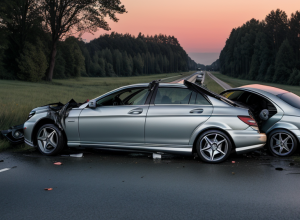 Німеччина: 21-річна водійка на Mercedes перекинулася, перебуваючи за кермом напідпитку