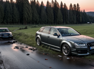 У Німеччині Audi злетів у кювет: водія викинуло з авто, він загинув