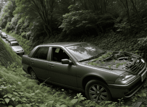 У Німеччині п'яний водій спричинив ДТП: авто злетіло з 10-метрового схилу і впало на будиночок, двоє тяжко поранені