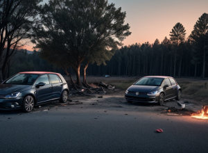 Жахлива ДТП у Німеччині: людина загинула в палаючому VW Golf після зіткнення з деревом