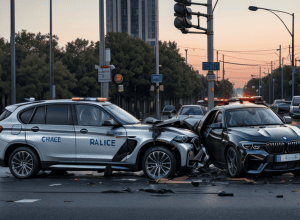 Серйозне ДТП у Ханау: BMW врізався у світлофор, водій втік, пасажири отримали важкі травми