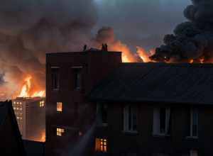Масштабна пожежа у Любеку: жінка у відчаї вистрибнула з вікна другого поверху, отримавши важкі травми