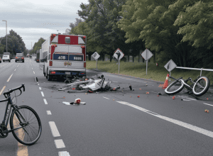 У Фрайбурзі велосипедистка впала та отримала серйозні травми