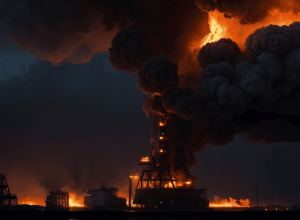 На Півночі Росії вибухнув газ на нафтовій вежі: є важкопоранені, конструкція обвалилася