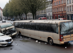 У Німеччині молода водійка врізалася в рейсовий автобус: троє травмованих, збитки 100 тисяч євро