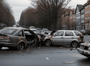 Лобове зіткнення на трасі в Німеччині: двоє водіїв отримали легкі травми через ризикований обгін
