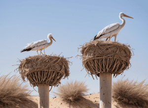 Через посуху лелеки в Німеччині викидають пташенят з гнізд