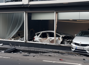 У Німеччині 19-річна водійка-новачок в'їхала у вітрину магазину в Аугсбурзі