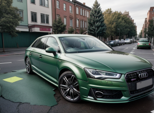 У німецькому Крефельді на авто Audi впала пляшка з водою, є пошкодження: поліція шукає свідків