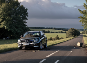 ДТП у Німеччині: Mercedes перекинувся в окрузі Земмерда, водій отримав важкі травми