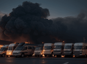 Масові підпали в Берліні: знищено десятки фургонів Telekom та Amazon, підозрюють лівих екстремістів