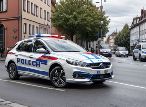 У німецькому Майнінгені чоловік кидався їжею в поліцейську машину та чинив опір