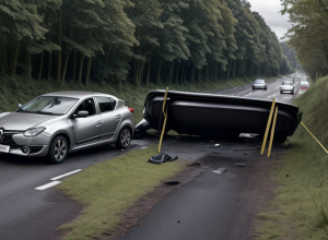 Водій заснув за кермом біля Веймара: Renault перекинувся, є постраждалий