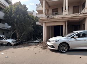 У німецькому Бохумі п'яна водійка врізалася в балкон після тарану кількох авто