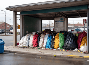 Сміттєвий колапс у Берліні: на покинутій зупинці назбиралася величезна купа відходів