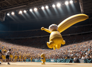 Курйоз на матчі НФЛ: Маскот-банан кинув дитину на підлогу під час шоу