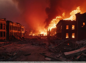 Масштабна пожежа в Японії: Вогонь знищив цілий район міста Оіта, сотні будівель зруйновано
