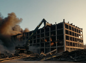 Дрезден: Руїни колишньої Державної оперети зносять після пожежі, спричиненої дітьми