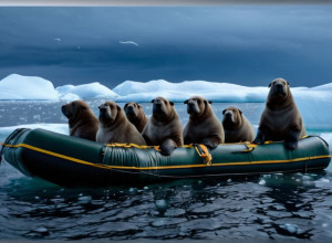 Тисячі моржів оточили човен біля острова Ратманова: Вражаюче відео