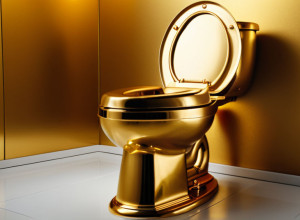 Золотий унітаз Мауріціо Каттелана "Америка" виставлять на аукціон Sotheby's за $10 мільйонів