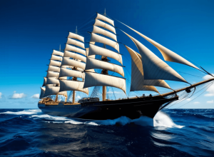 Найбільший у світі вітрильник успішно здійснив перший рейс через Атлантику