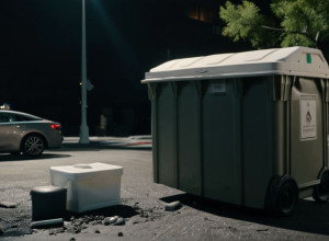 У Севільї з крана впав портативний туалет на вулицю