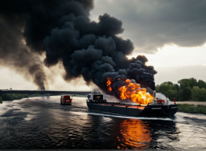 Атака на Одеську область: Палаючий танкер загрожує вибухом