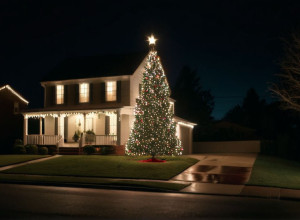 В Англії "Грінч" викрав різдвяну ялинку, потрапивши на камеру спостереження