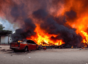 Підпал у Гіссені: Ліворадикали спалили три інкасаторські машини біля притулку для біженців