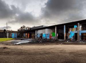 У Грабові невідомі вандали розмалювали школу графіті: збитки сягають тисяч євро