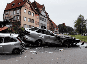 ДТП в Ерфурті: Жінка на Opel врізалася в припарковані авто