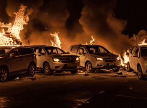 У Харксхаймі згоріли три автомобілі: підозра на підпал