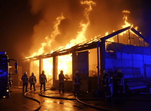 Пожежа у майстерні в Гоні: 70 рятувальників на місці події