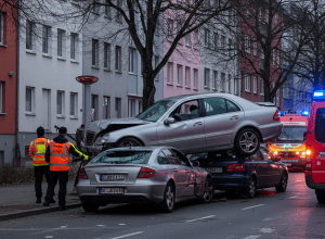 Курйозна ДТП: У Бохумі літня жінка «злетіла» на Mercedes