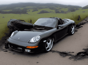ДТП на L174: Porsche врізався у відбійник і втік