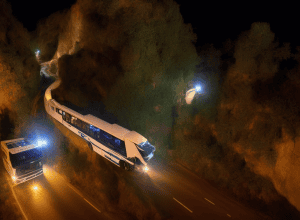 Автобус гандбольного клубу застряг вночі та потребував евакуації