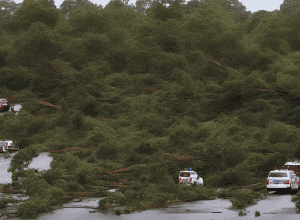 Злива у Зулі: Буревій повалив дерева та заблокував дороги