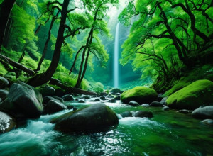 Загадкове сяйво: струмок у Баварії раптово забарвився у неоново-зелений колір