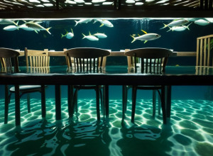 Затоплений ресторан у Таїланді: гості вечеряють серед риб