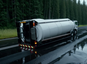 У Штутгарті перекинулася вантажівка з молоком: 6000 літрів не розлилися