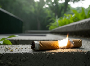 Дивовижний інцидент у зоопарку: Горила палить цигарку на очах у відвідувачів