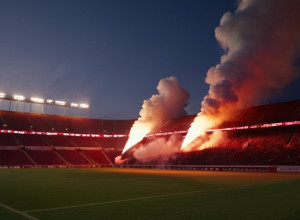 Футбольному клубу "Рот-Вайс Ерфурт" загрожує величезний штраф за піротехнічне "безумство"