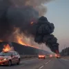 Жінка-водій BMW врятувалася з палаючого авто на трасі A7 у Німеччині