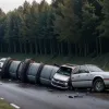 У Білефельді 82-річний водій потрапив у серйозну ДТП, перекинувшись на VW