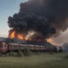 Масштабна пожежа у Дрездені: Горів старий вокзал, пожежники працювали в складних умовах
