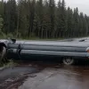 У Німеччині авто перекинулося на мокрій дорозі: водійка відбулася легкими травмами